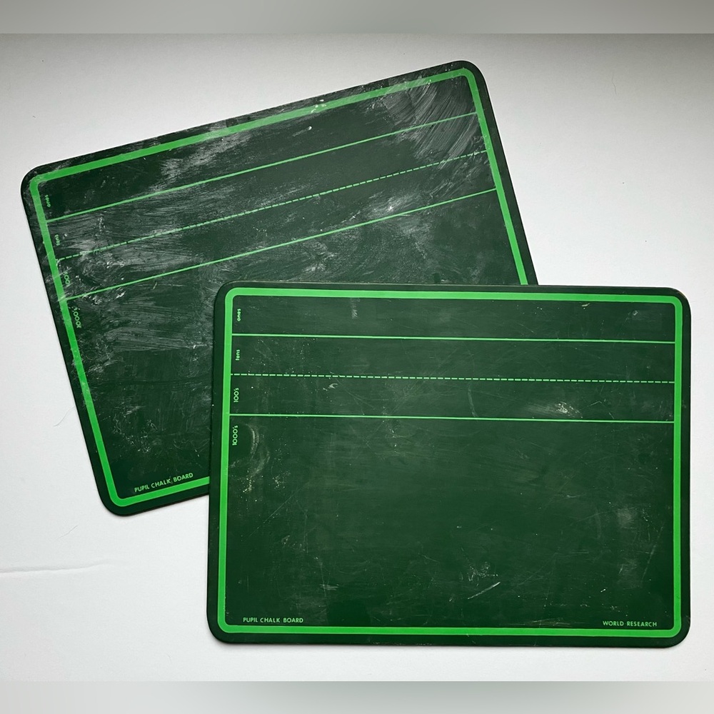 Vintage Green Chalkboard Tablet Set